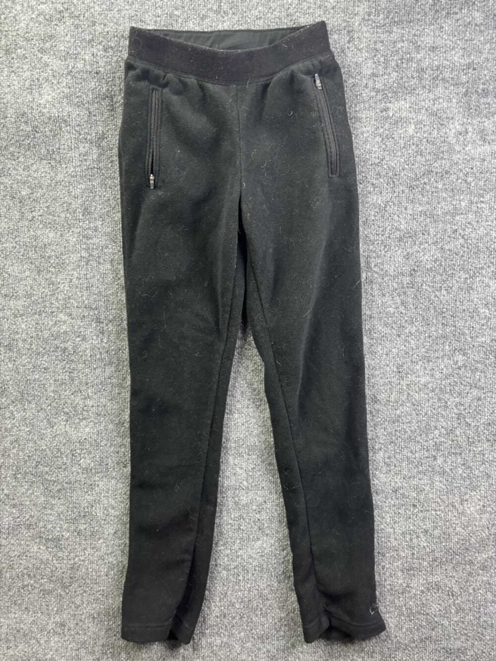 REI Pants Womens XS Black‎ Fleece Thermal Tapered Zip Pockets Hiking Outdoor